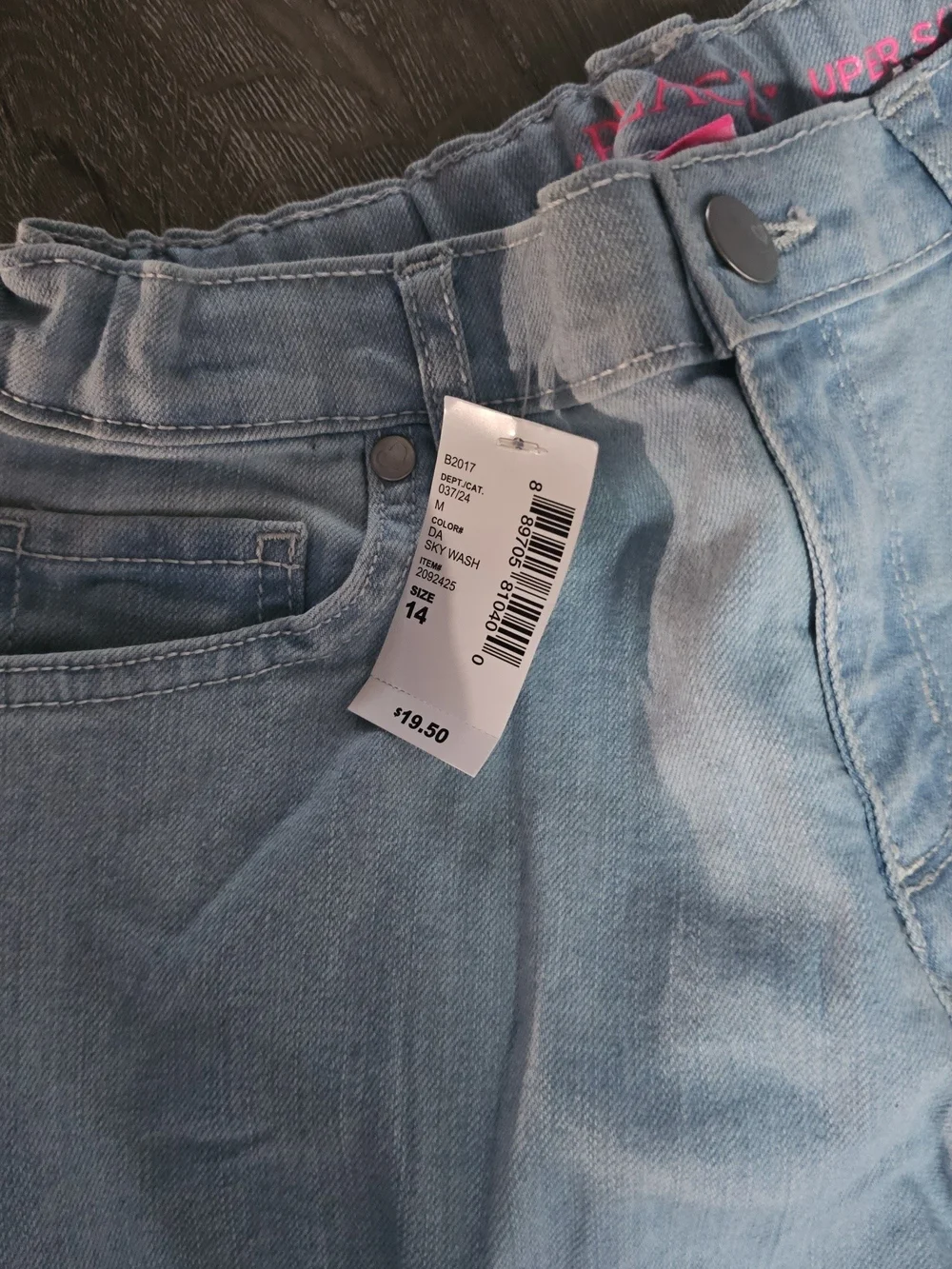 Girl's  Light Blue Straight Jeans